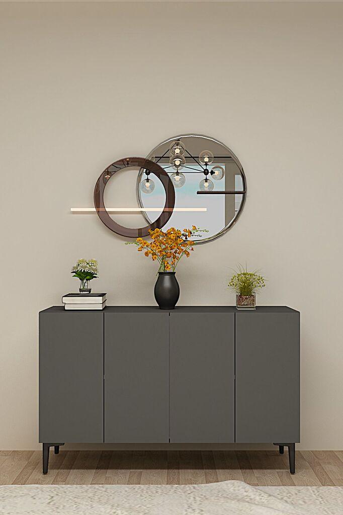 Комода Hanah Home, 120x79x32 см, Антрацит