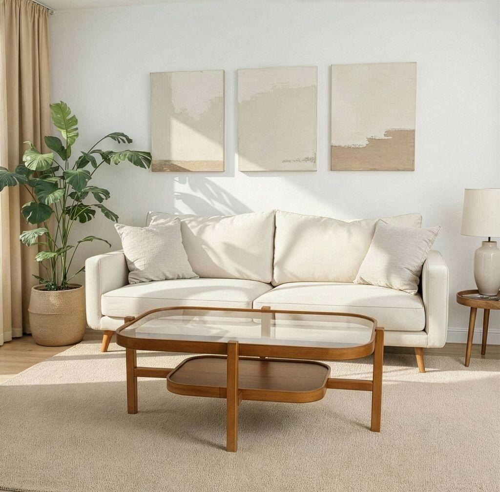 Маса за дневна соба Hanah Home Godiva, 110x48x70 см, кафеава