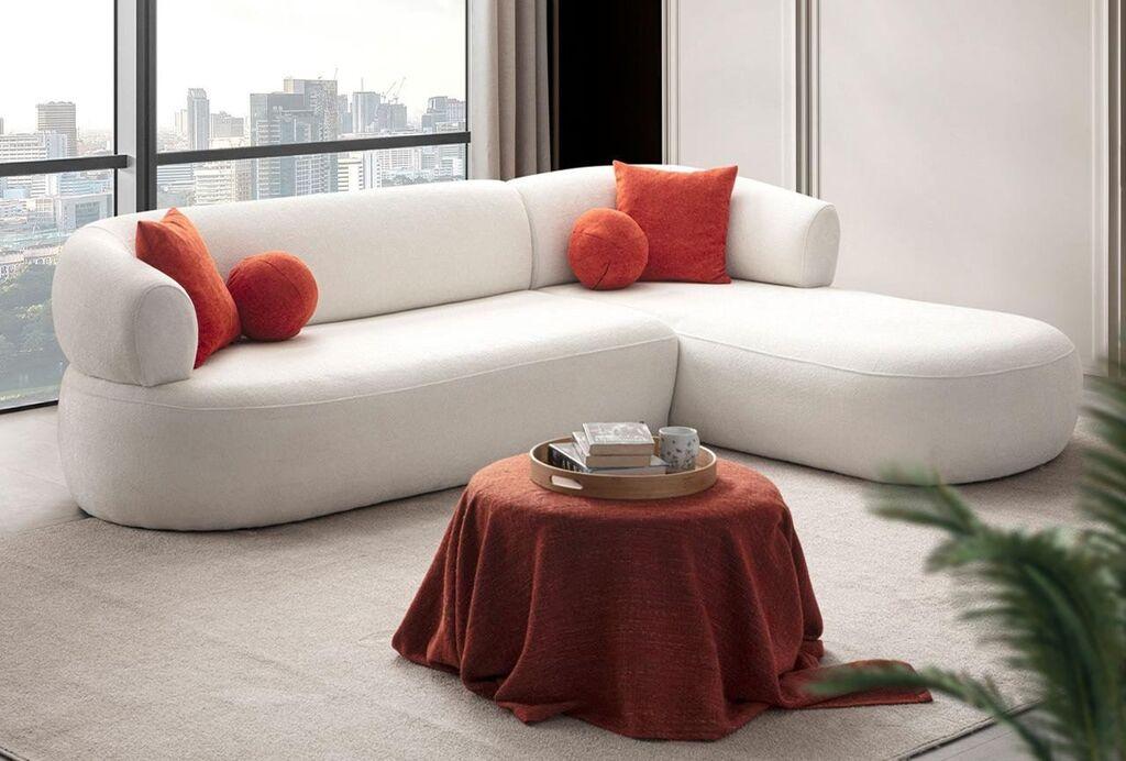 Аголна софа Atelier del Sofa Roma Right, 270 cm, бела