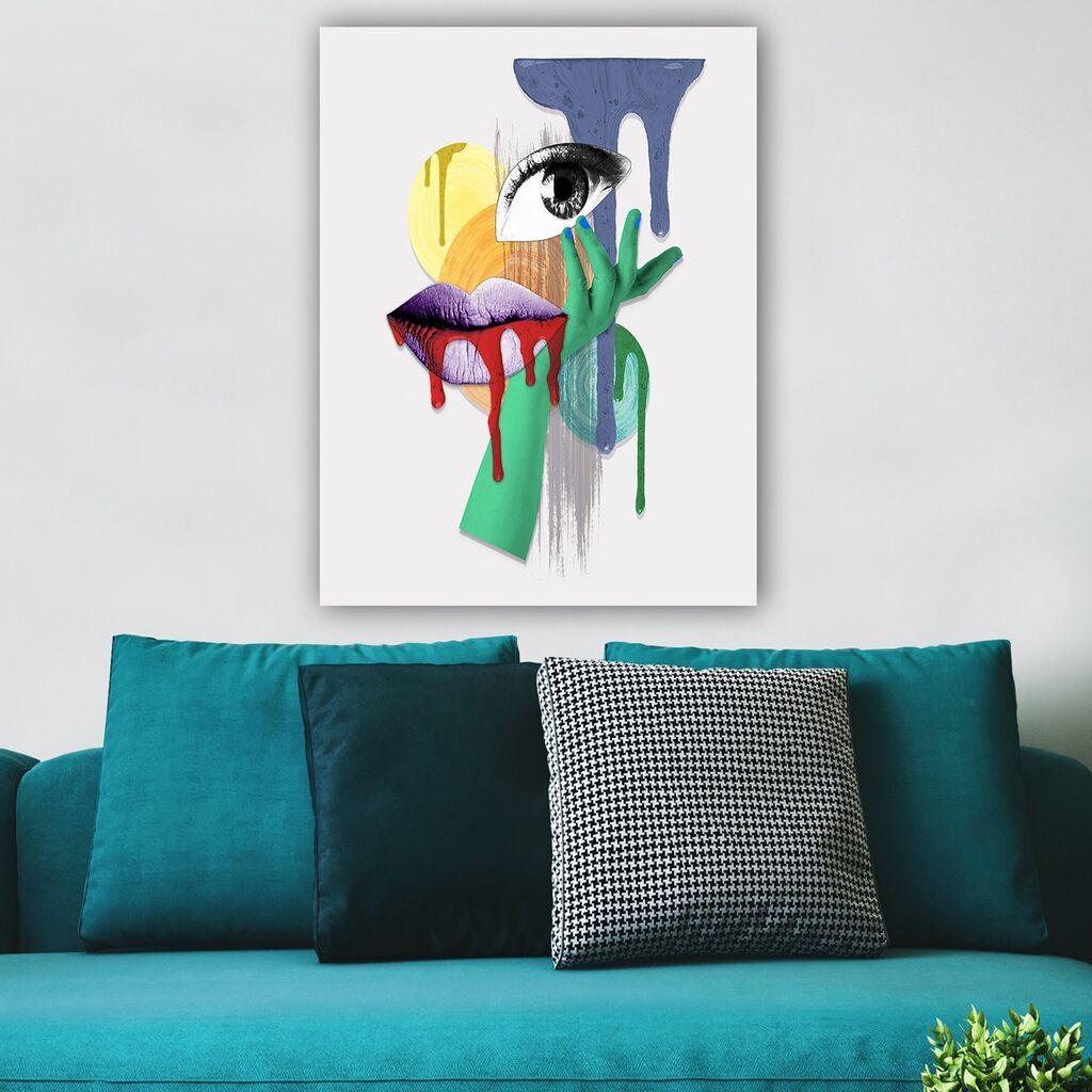 Wallity Декоративна слика на платно, 70x100 см, Шарена