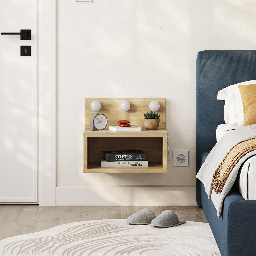Ноќна масичка Hanah Home, 40x33.8x30 см, беж