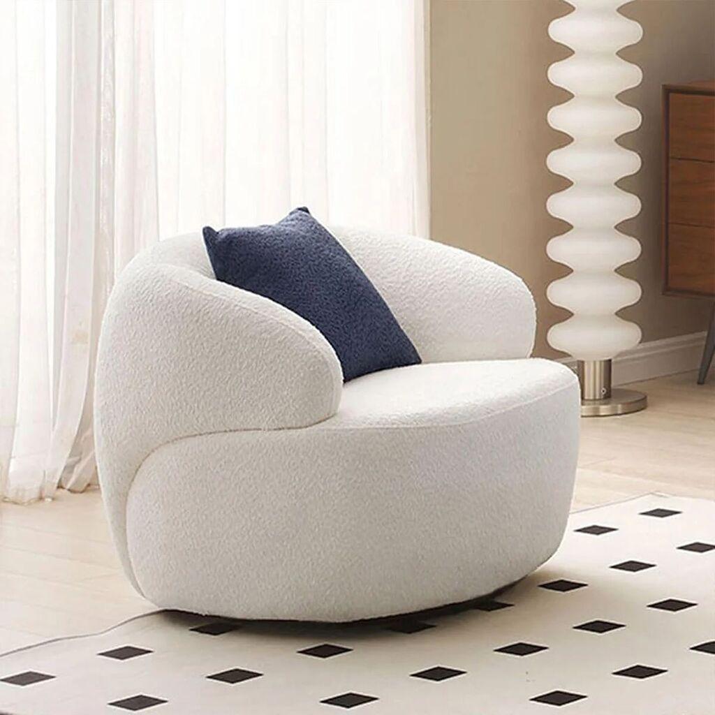 Фотелја Atelier del Sofa Venedik, 88 x 69 x 89 см, бела