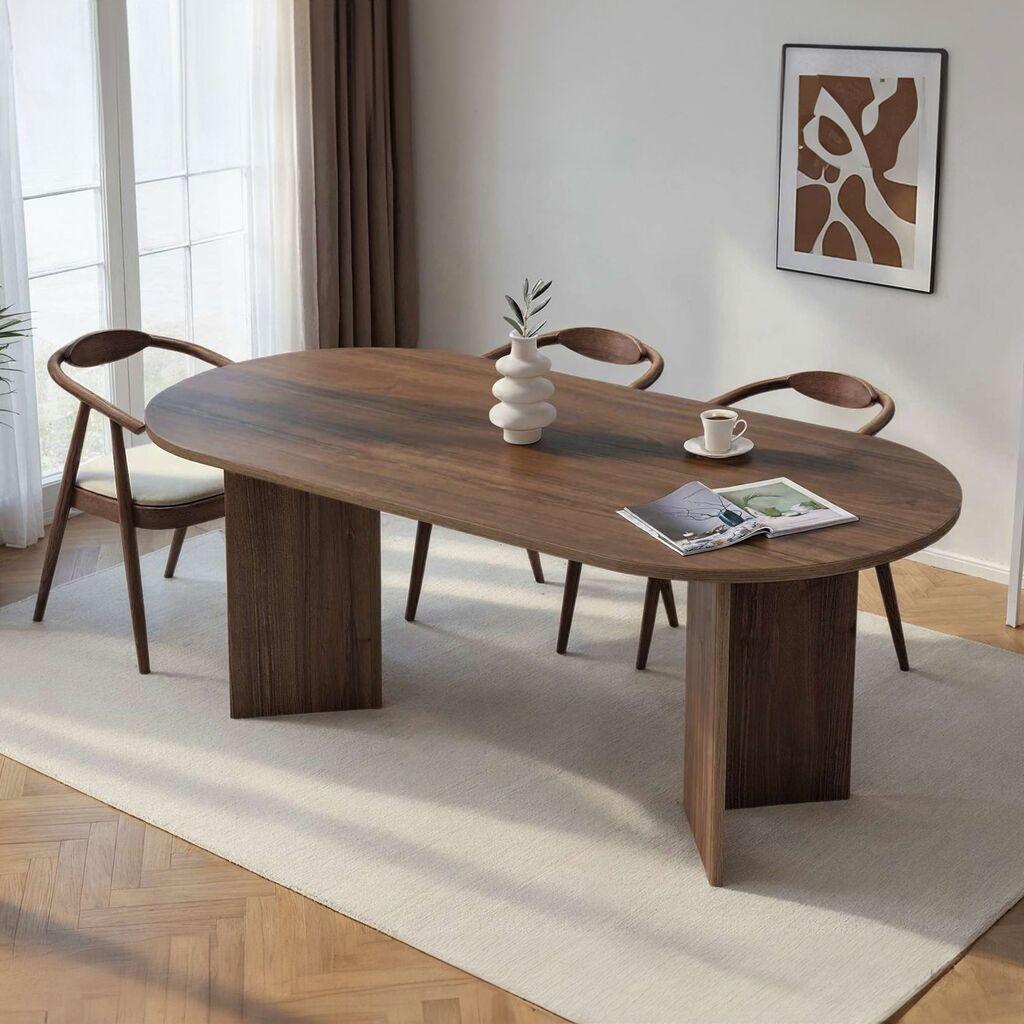 Трпезариска маса Hanah Home Sabella, 200x75x90 см, боја на орев