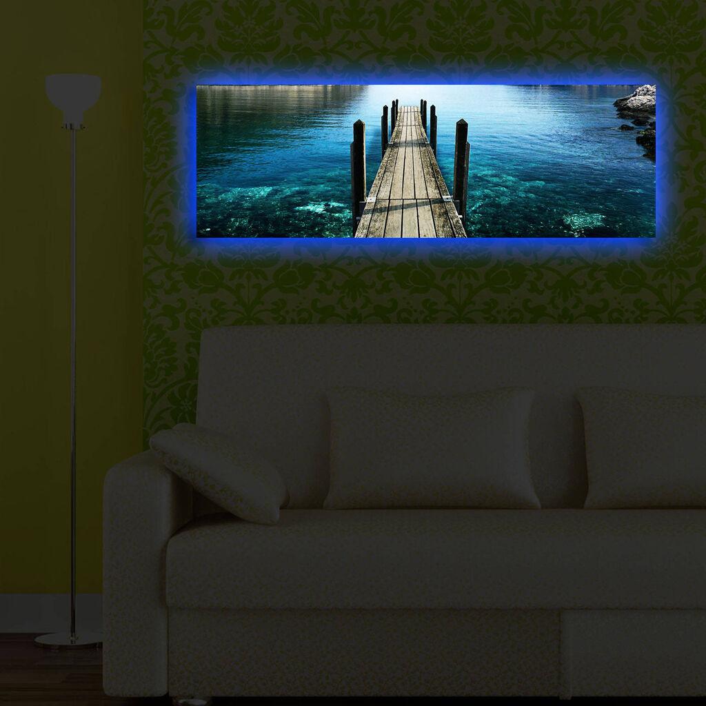 Wallity Слика со LED Осветлување 4570DACTBURN-001, 45x70 cm