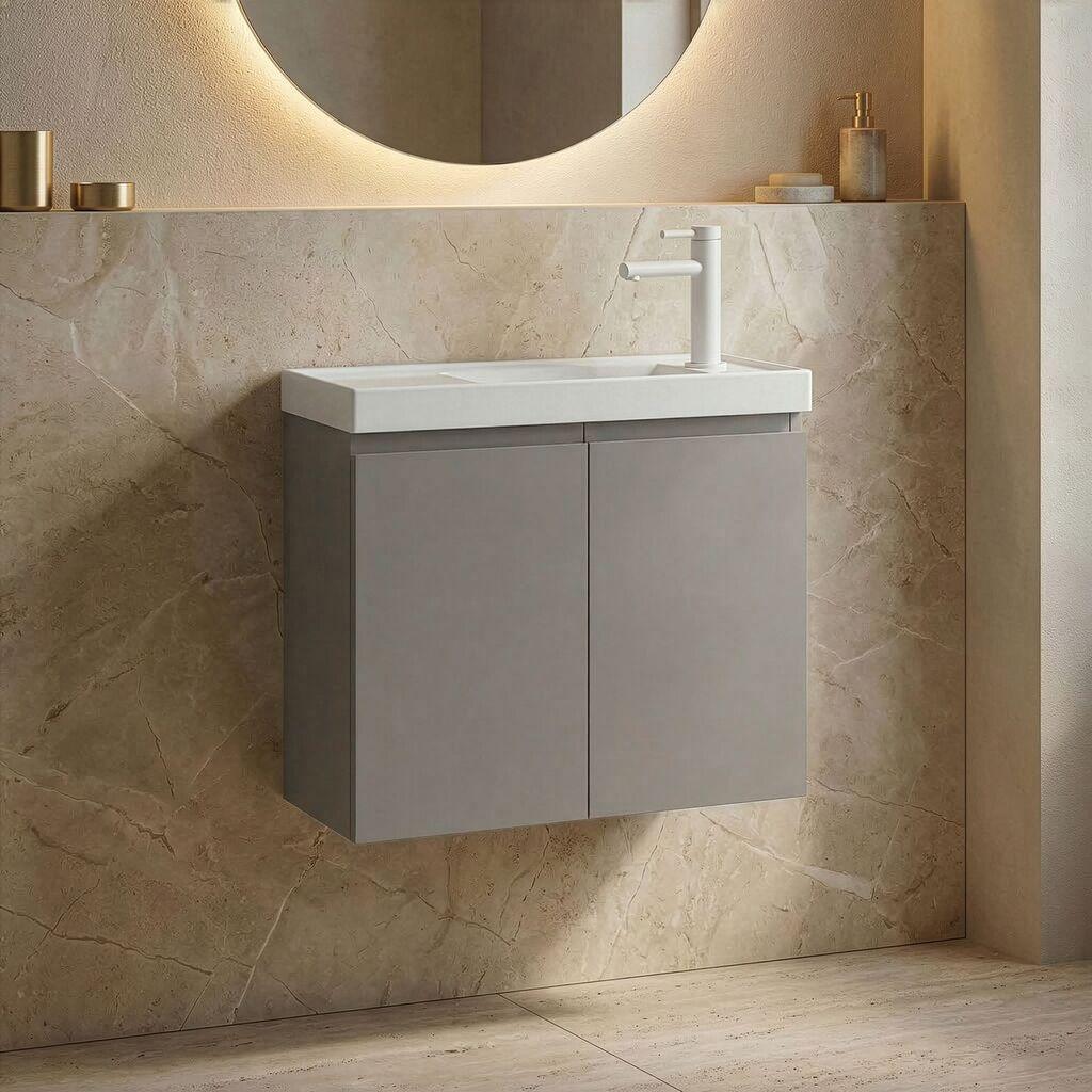 Полица за бања Hanah Home, светло сива