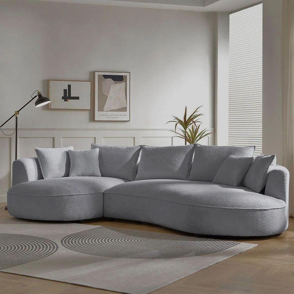 Atelier del Sofa Аголна тросед на расклопување Venedik лево, 317 x 163,5 x 71 см, сива