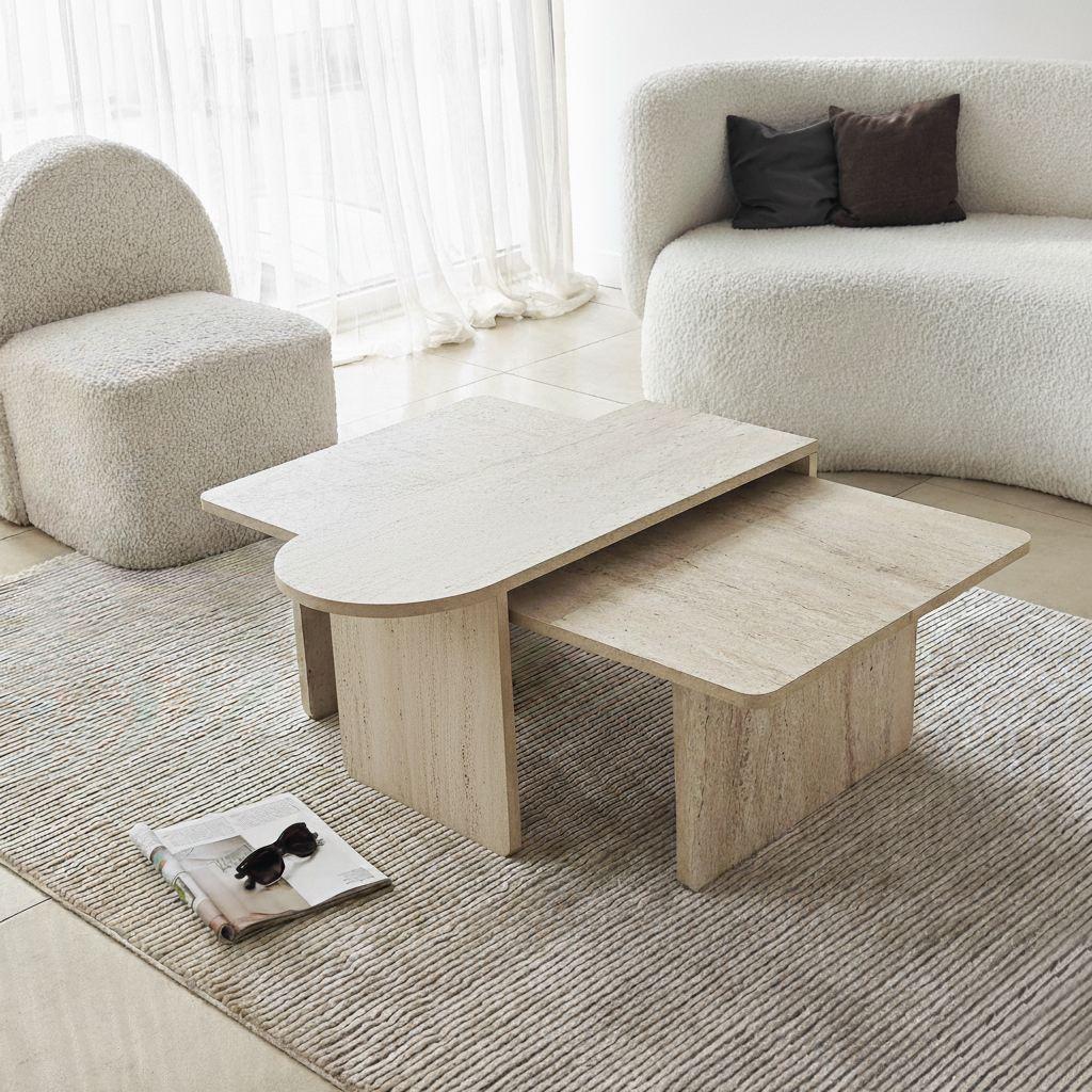 Комплет масички за кафе Hanah Home, 105x35 см, беж