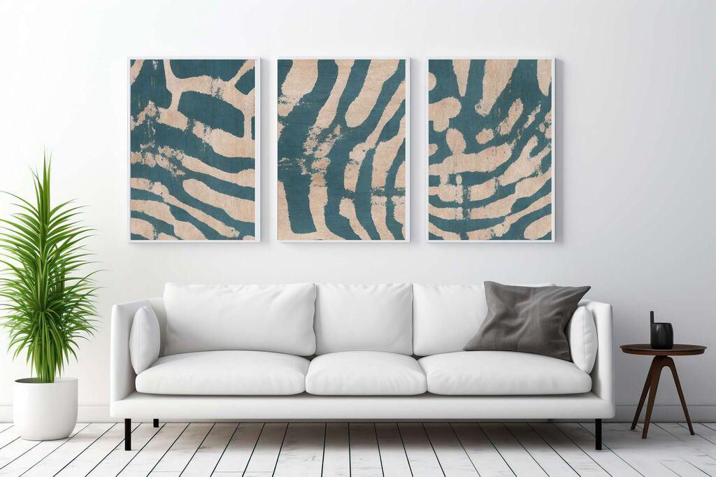 Wallity Декоративни слики во рамка, 40x50 см, 3 парчиња, шарени