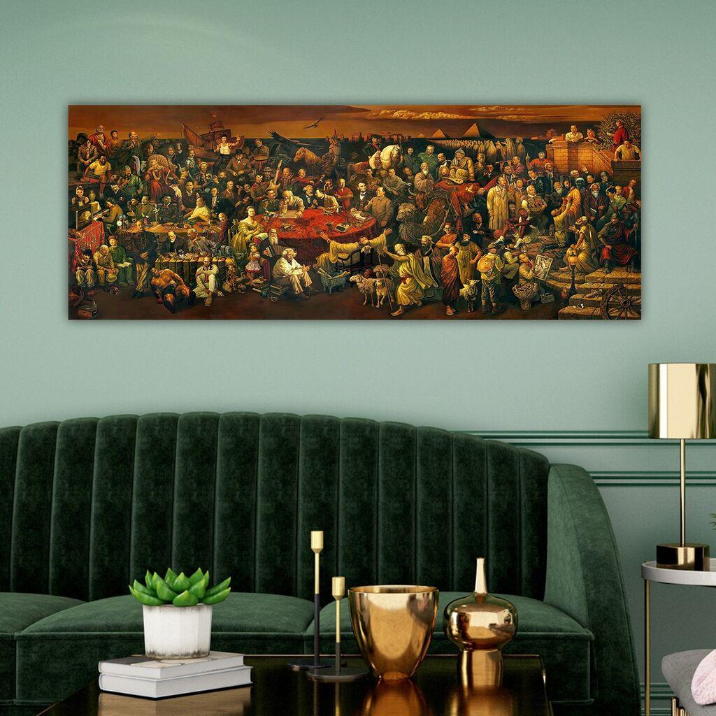 Wallity Декоративна слика на платно, 30x80 см, шарена