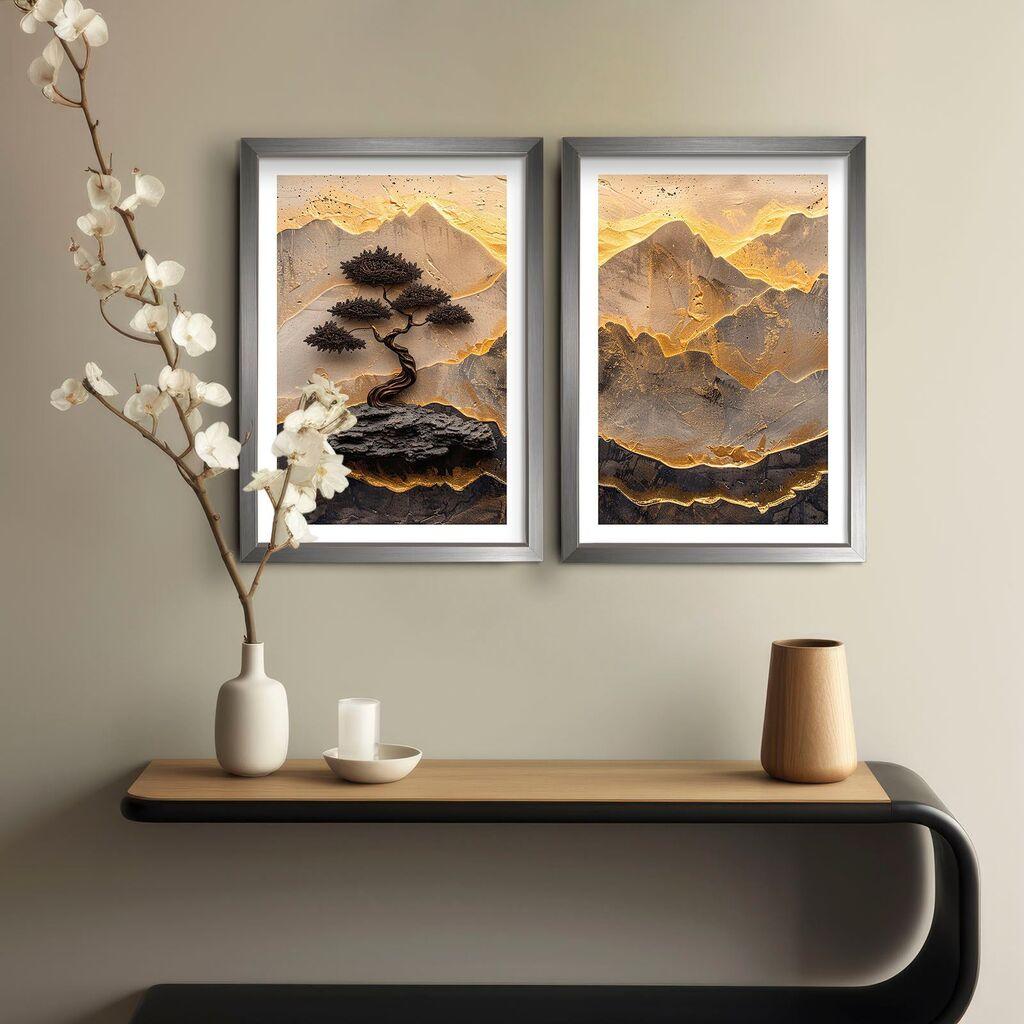 Wallity Декоративни слики во рамка, 38x53 см, 2 парчиња, шарени