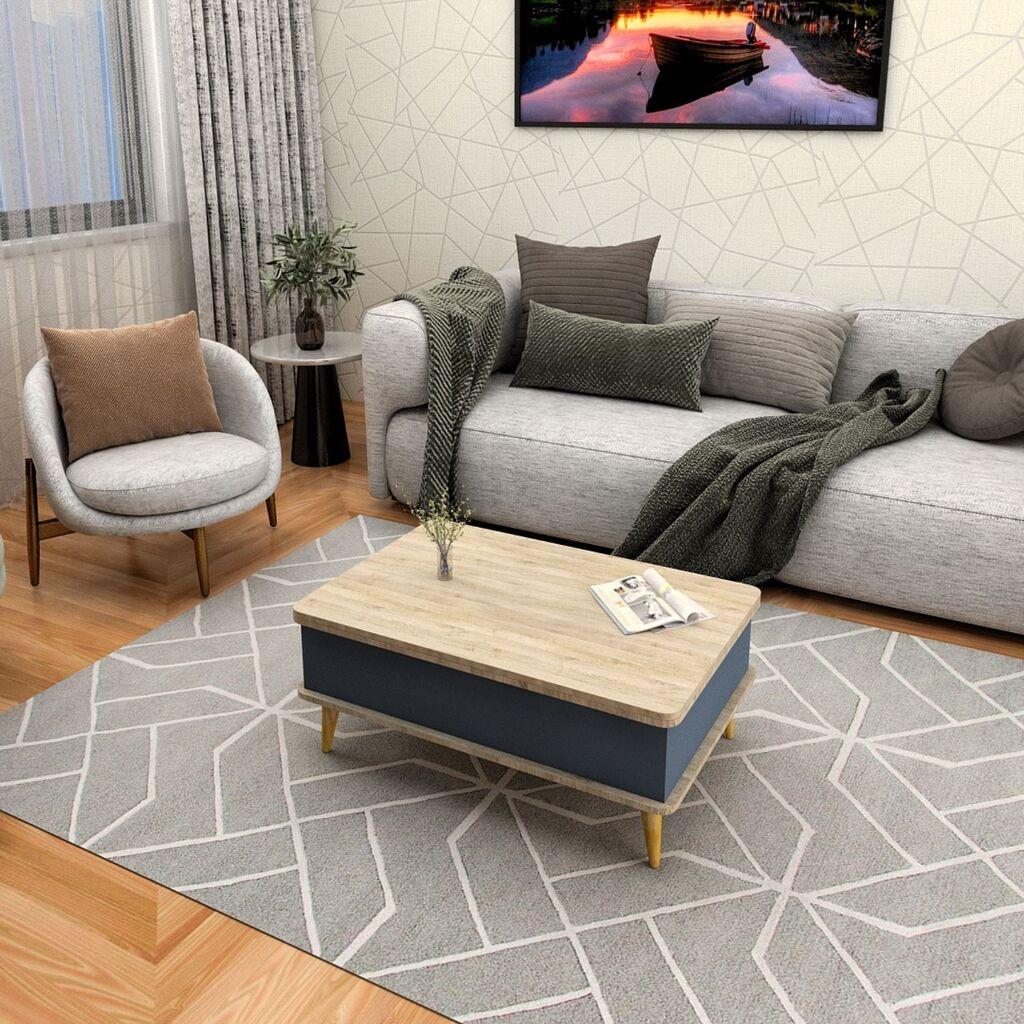 Маса за дневна соба Hanah Home Dy Ada 90x38x60 см, Антрацит