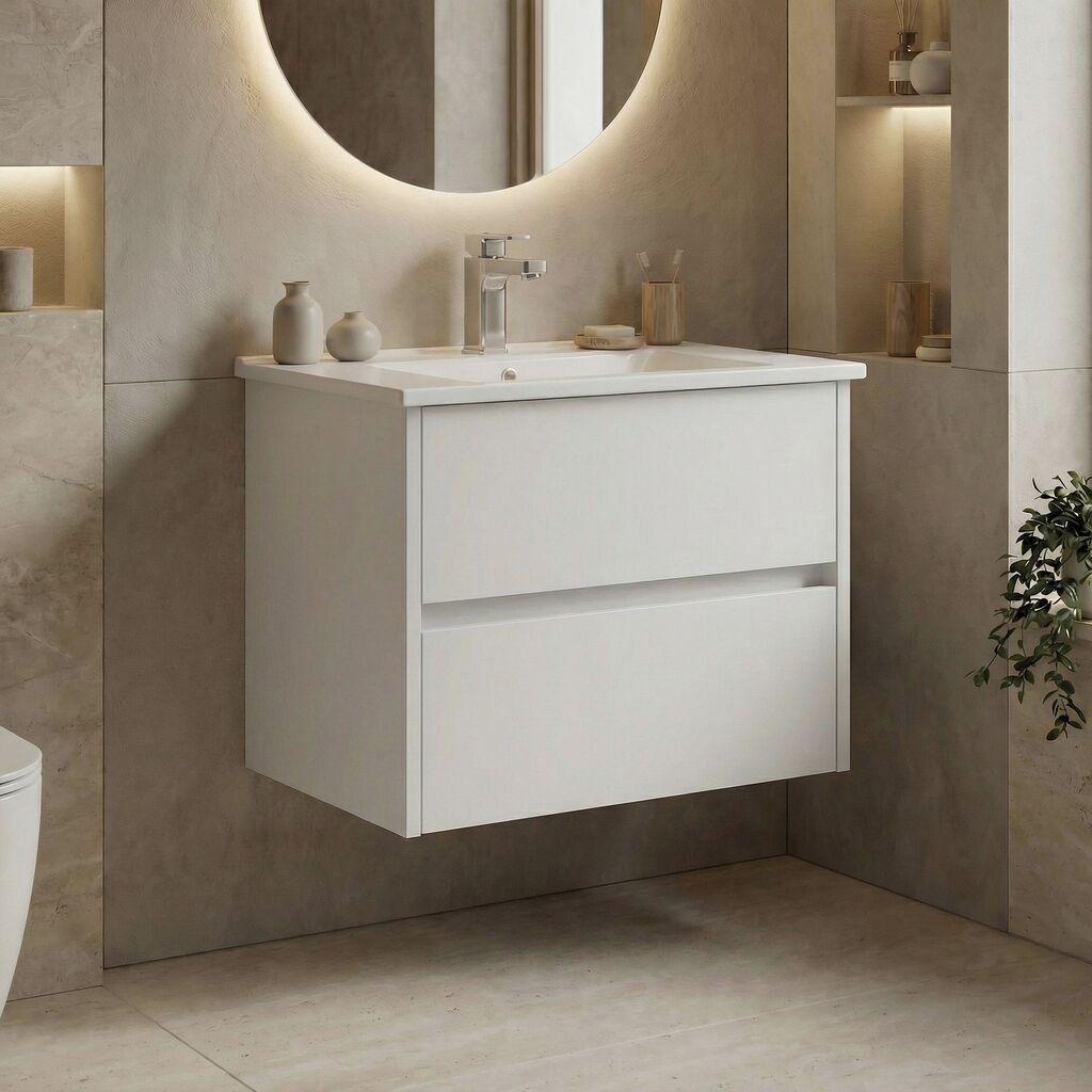 Полица за бања Hanah Home, бела