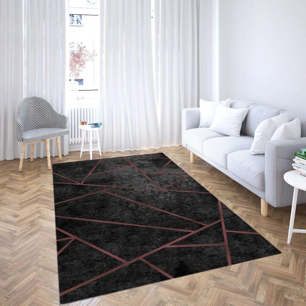 Conceptum Hypnose тепих CG_117, правоаголен, 100x180 cm, црна