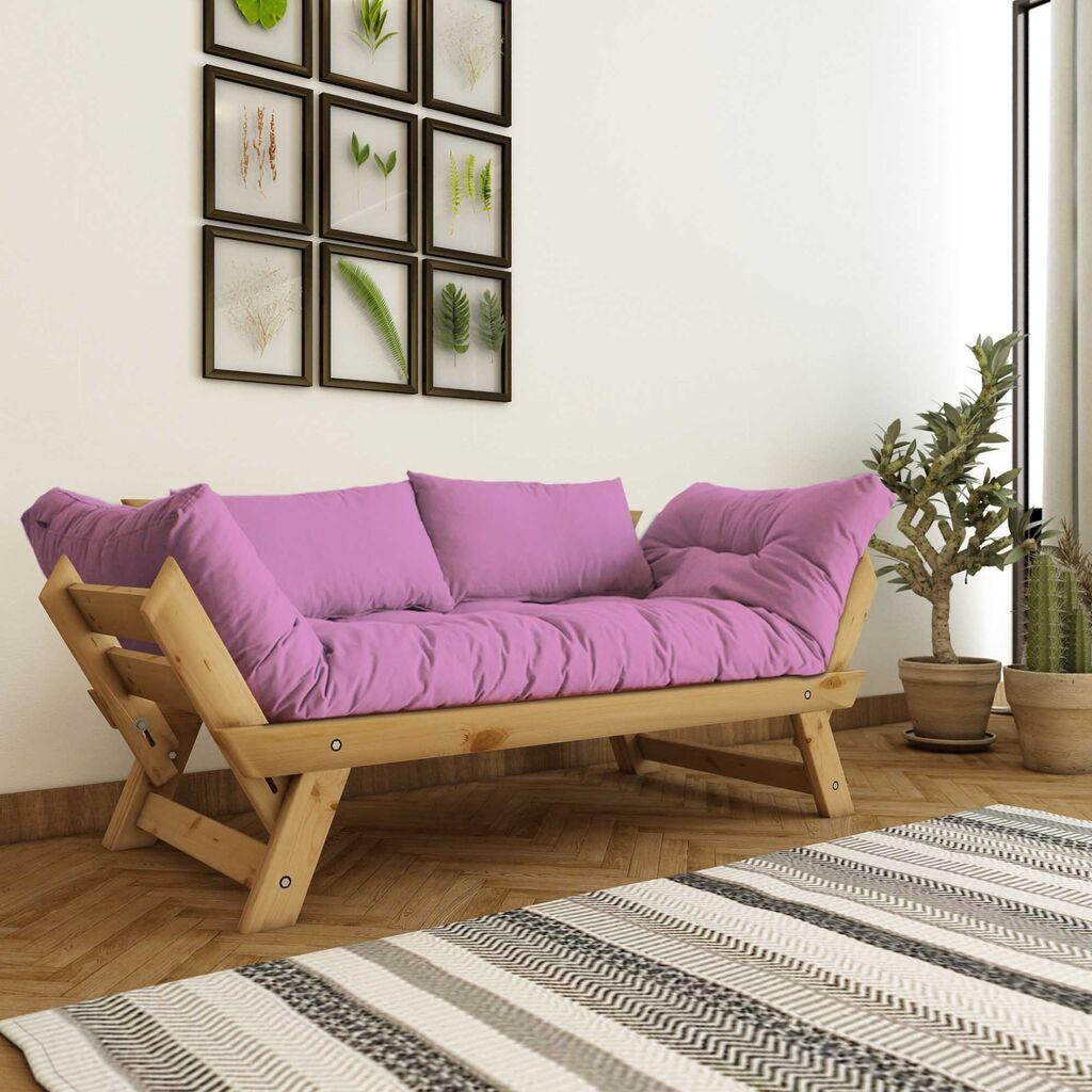 Двосед Hanah Home Garden, природна и розова