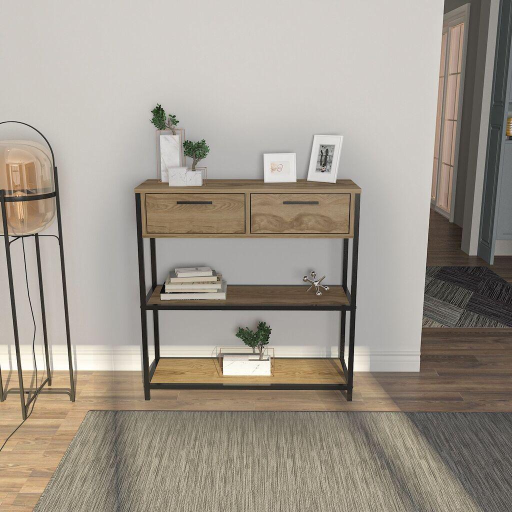 Комода Hanah Home Latho, 90x92x30.5 см, дабова боја