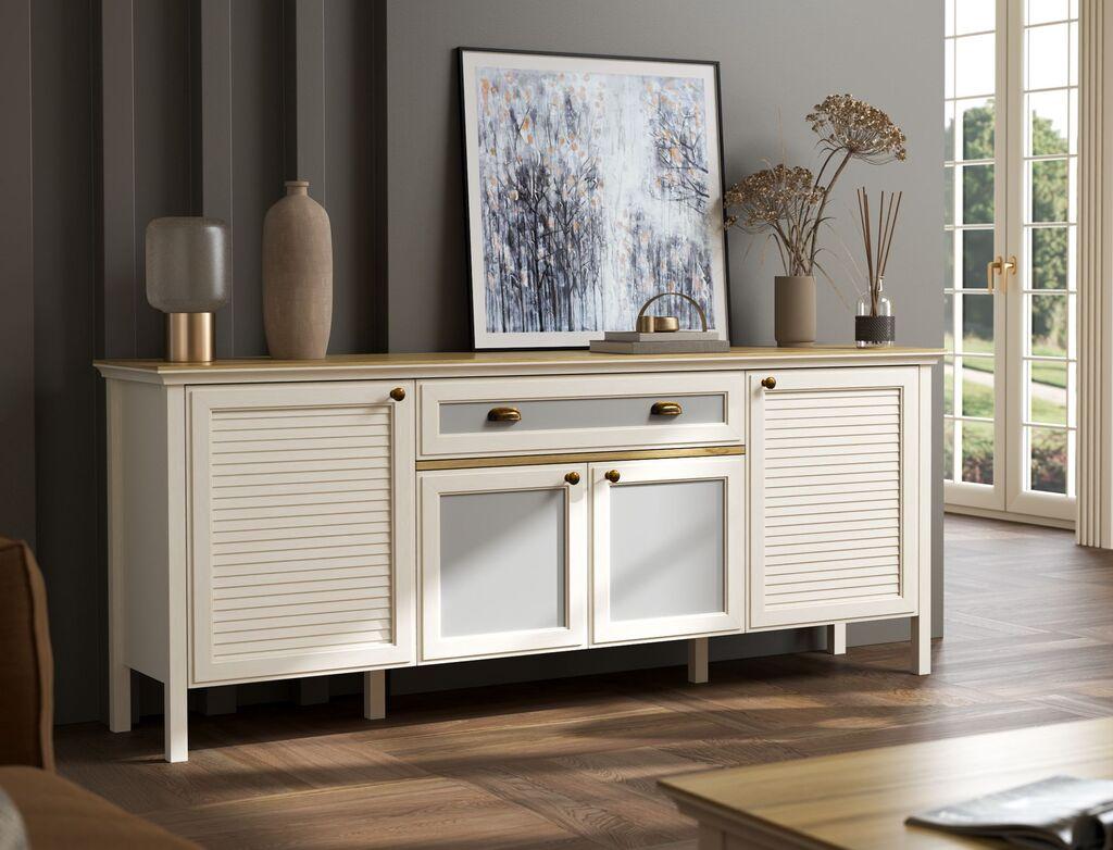 Hanah Home Console FRN-21008, 201,8x82x44,2 см, Крем боја