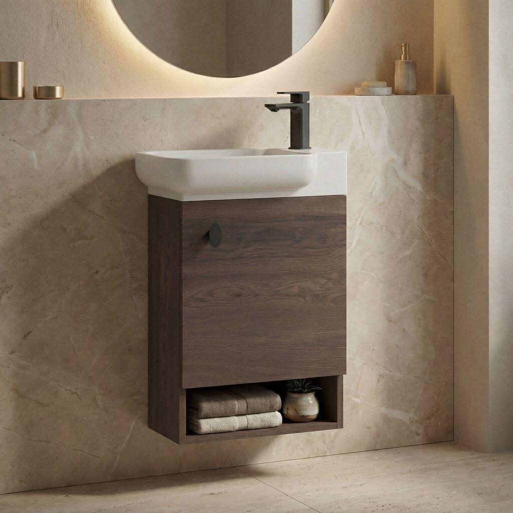 Полица за бања Hanah Home, кафеава