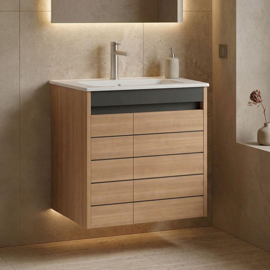 Полица за бања Hanah Home, кафеава