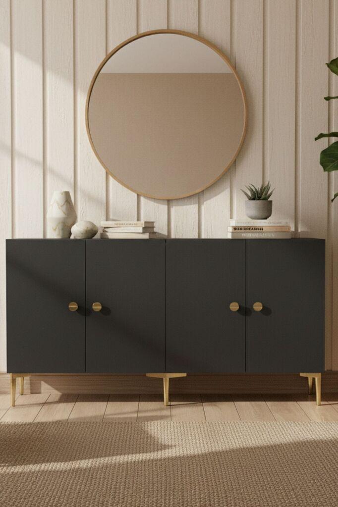 Комода Hanah Home, 150x75x32 см, Антрацит