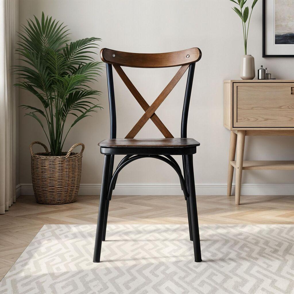 Стол Hanah Home Ahsap Ekol 261 V4, 4 парчиња, кафеава