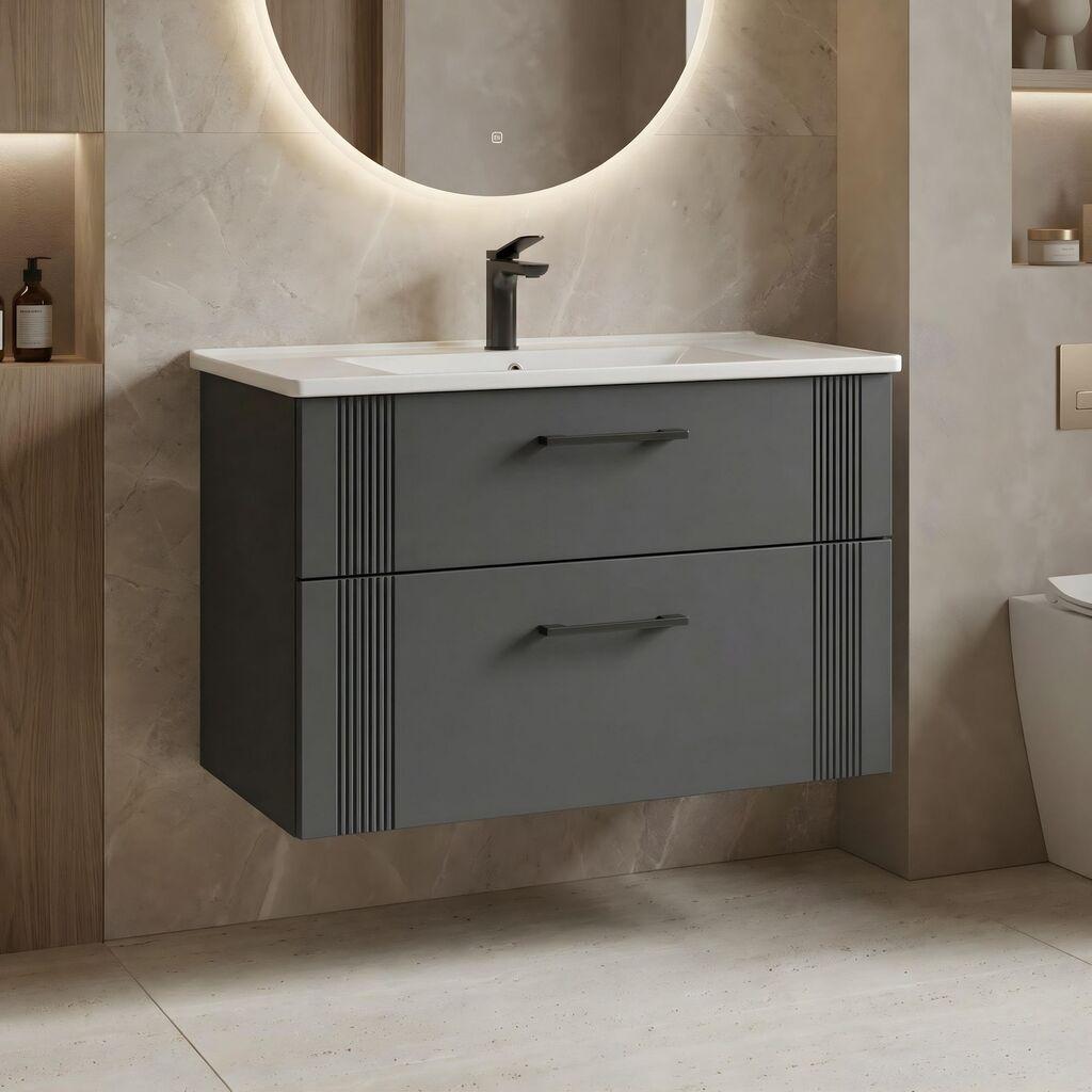 Полица за бања Hanah Home, антрацит