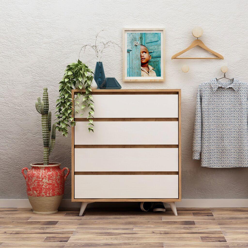 Hanah Home Комода Suvera 70X86X40 Cm Бела