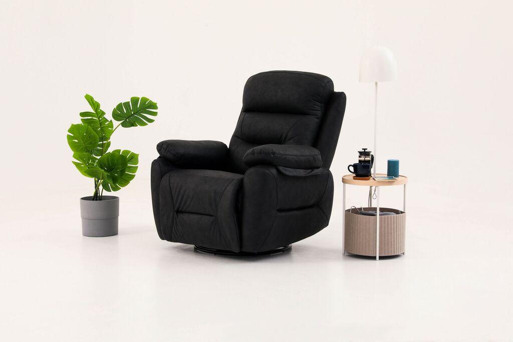 Електрична фотелја Atelier del Sofa Comfort Manuel, 90 x 105 x 75 cm, црна