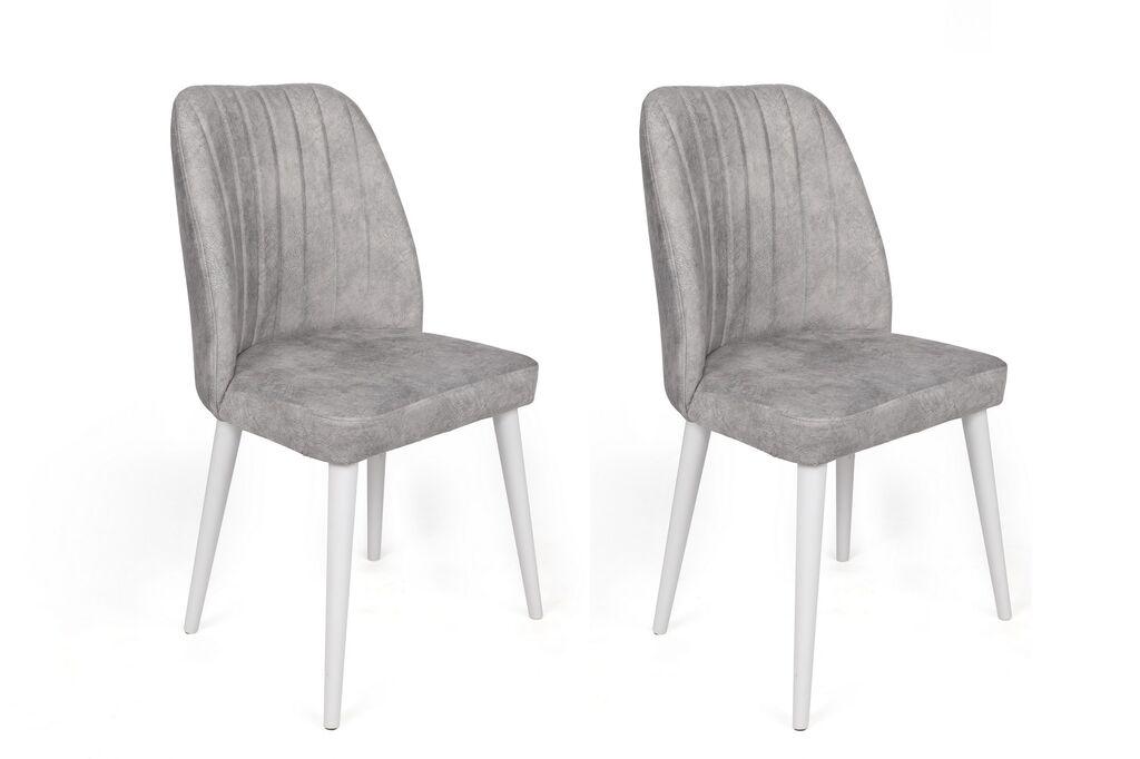 Комплет столчиња Hanah Home Alfa-498 V2, 62x75x51.5 см, 2 парчиња, сива