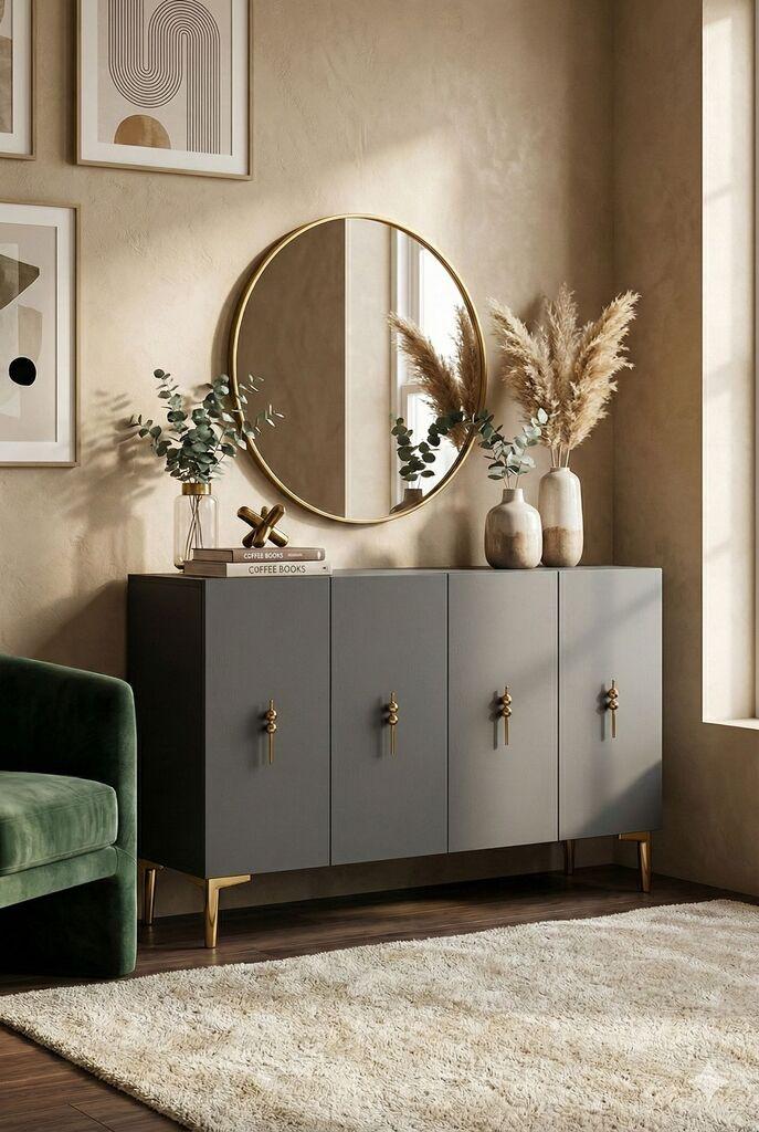 Комода Hanah Home, 120x79x32 см, Антрацит