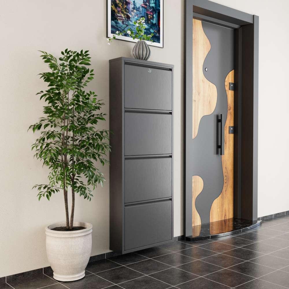 Полица за чевли Hanah Home, 50x136x15 см, Антрацит