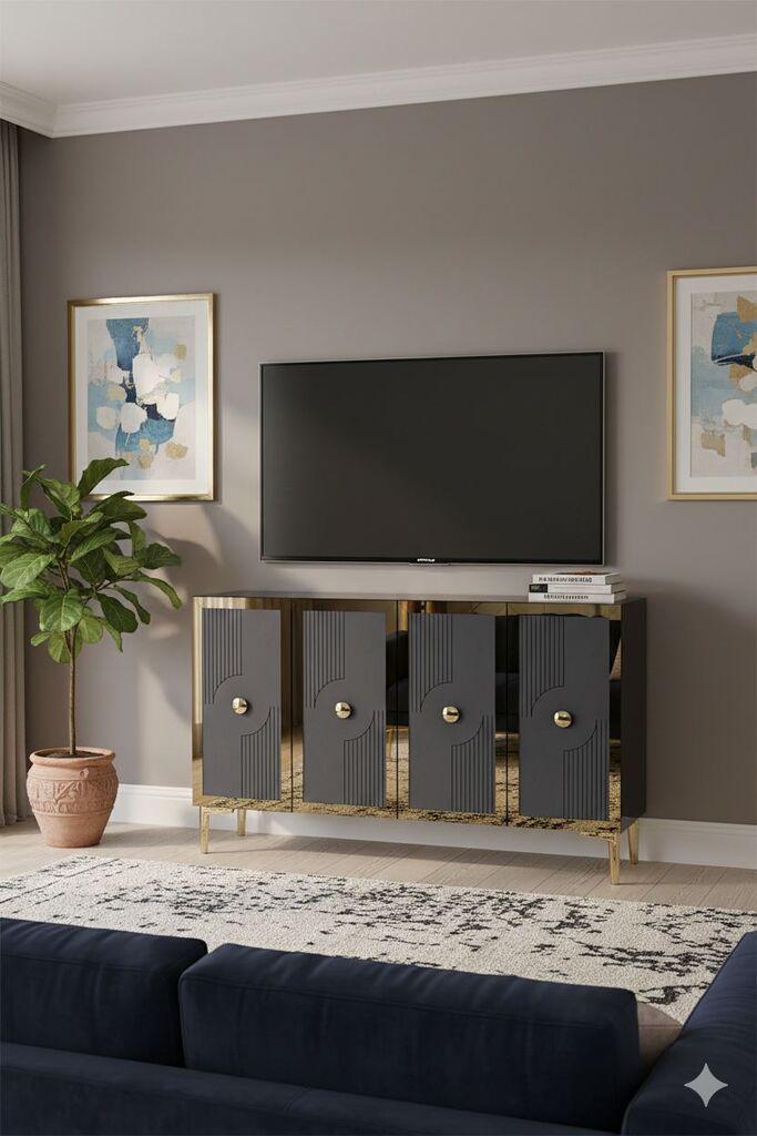 Комода Hanah Home, 120x79x32 см, Антрацит