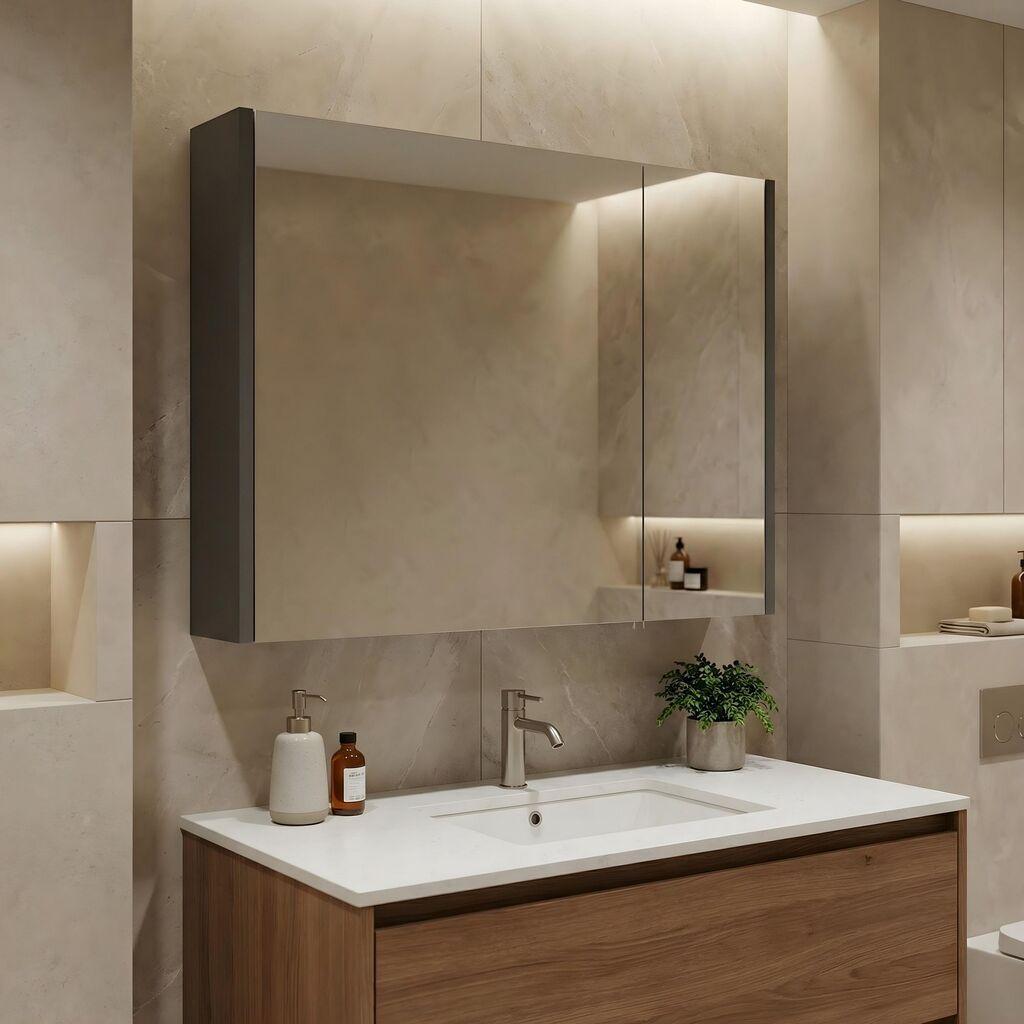 Полица за бања Hanah Home, сива