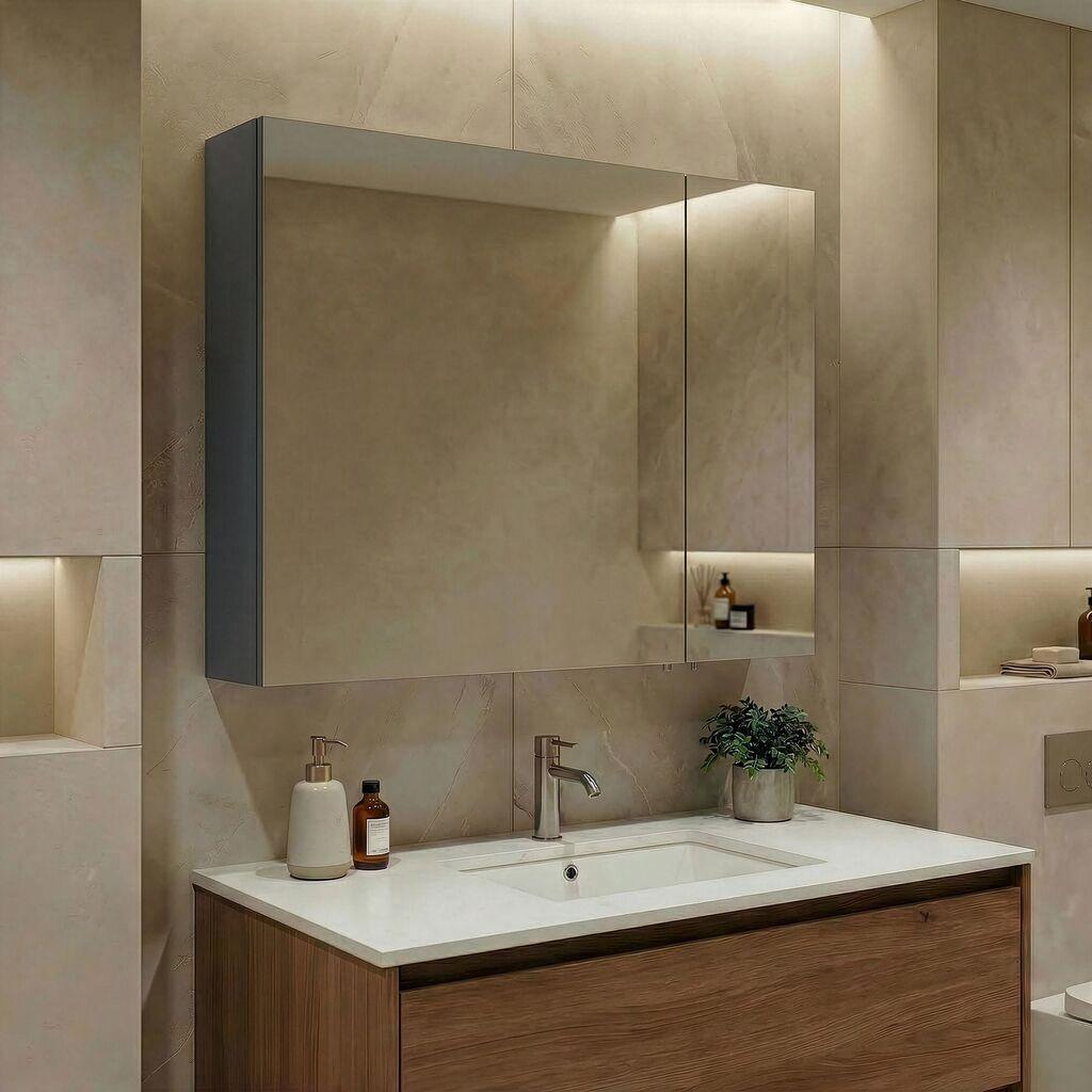 Полица за бања Hanah Home, антрацит