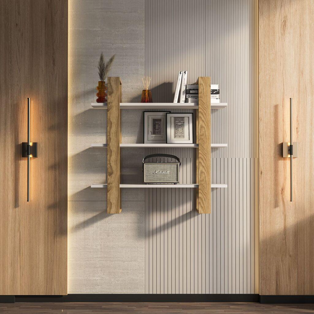 Dzидна полица Hanah Home Suno, 90x90x22 см, боја на даб
