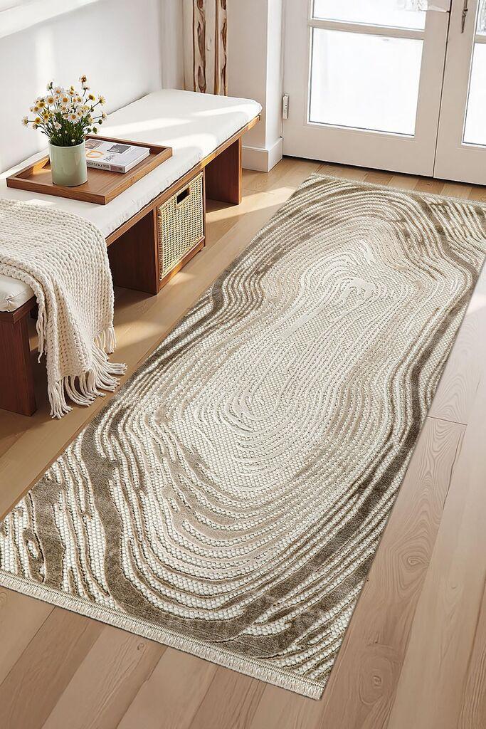 Conceptum Hypnose Rug Amorphous-Ar001, Oval, 100x200 cm, Cream