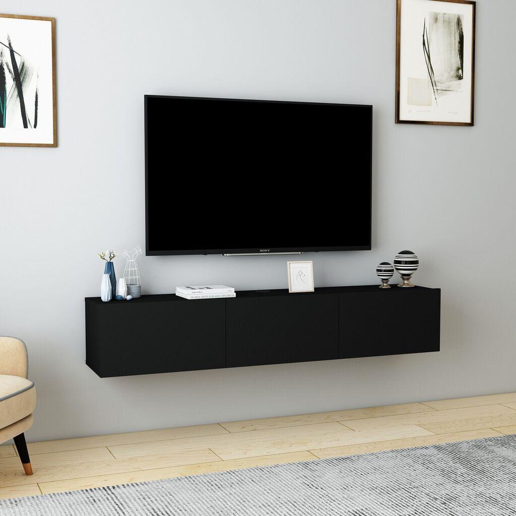 Комода за телевизор Hanah Home Denby, 160x29,6x31,4 см, црна