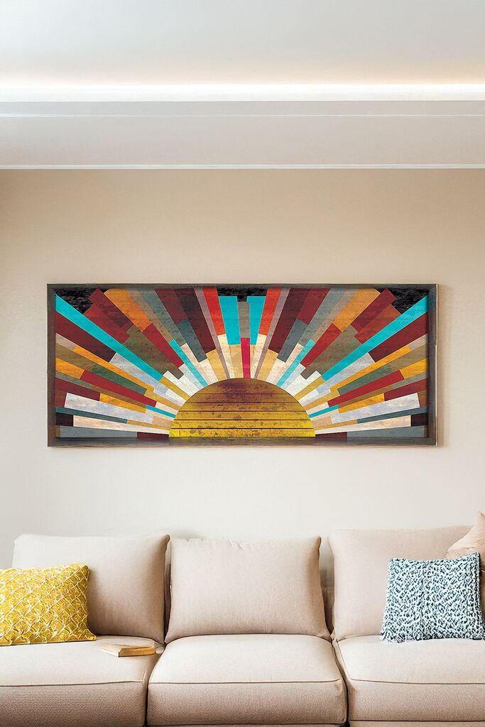 Wallity декоративна врамена слика, 50x120 см, шарена