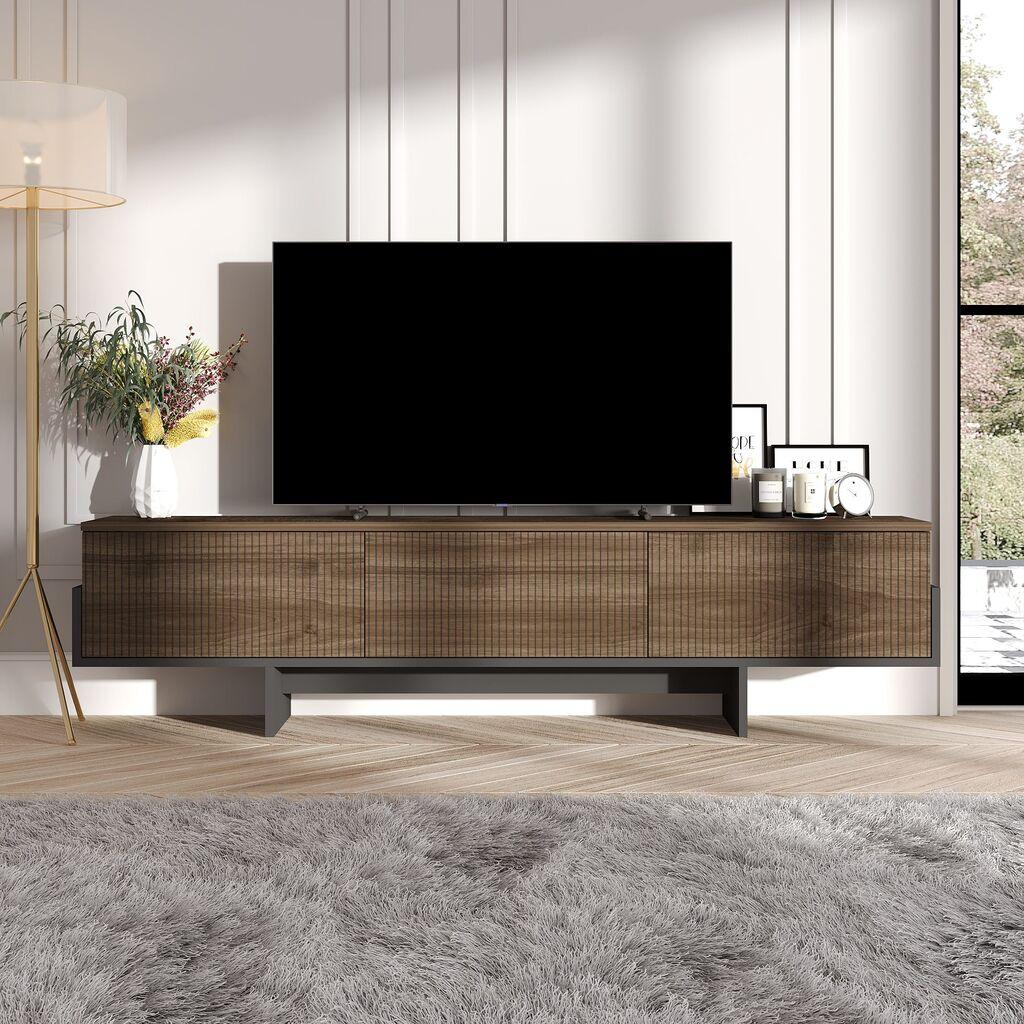 Комода за телевизор Hanah Home Hege, црна