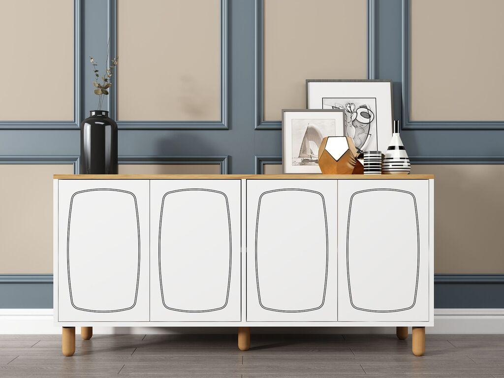 Комода Hanah Home Yekta, бела