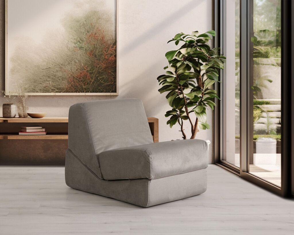 Фотелја на расклопување Atelier del Sofa Origami, 100x70x70cm, сива