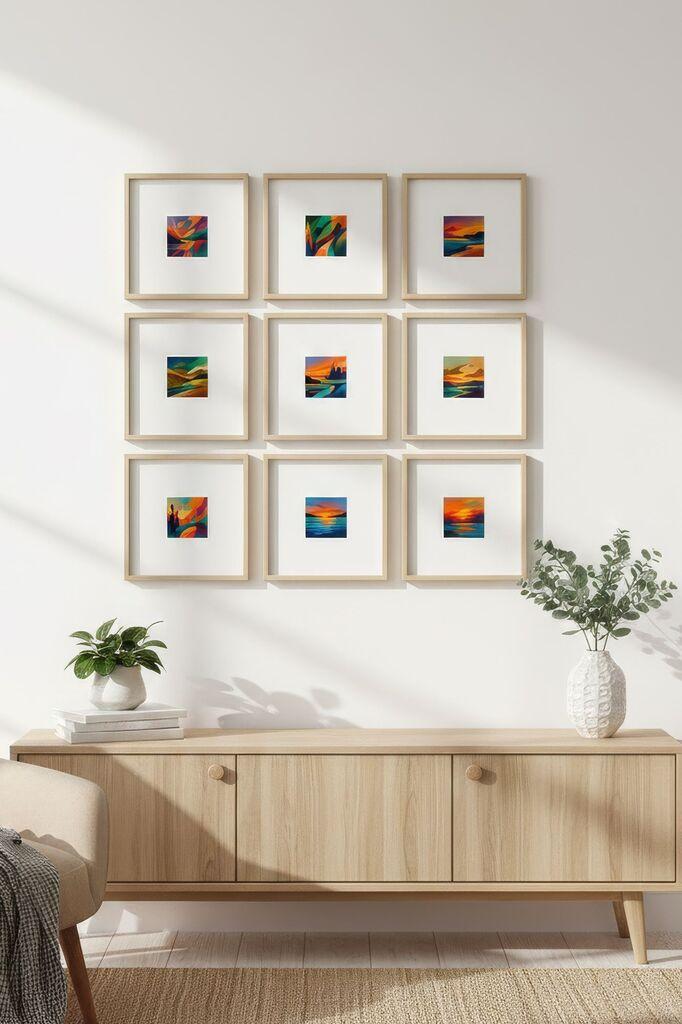 Wallity слика Huhu75, 30x30cm, 9 делови