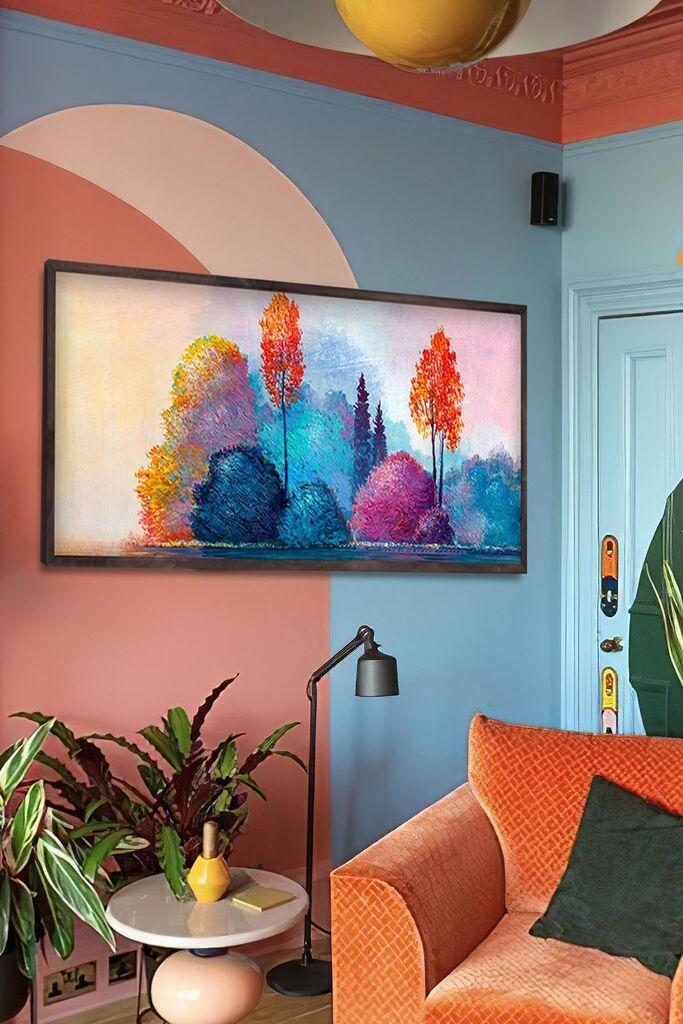 Wallity декоративна врамена слика, 50x120 см, шарена