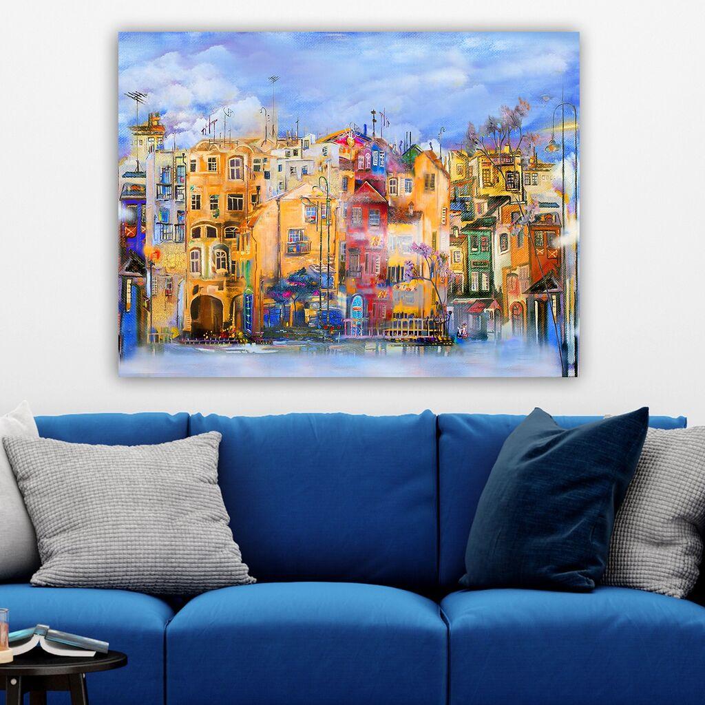 Wallity Декоративна слика на платно, 70x100 см, Шарена
