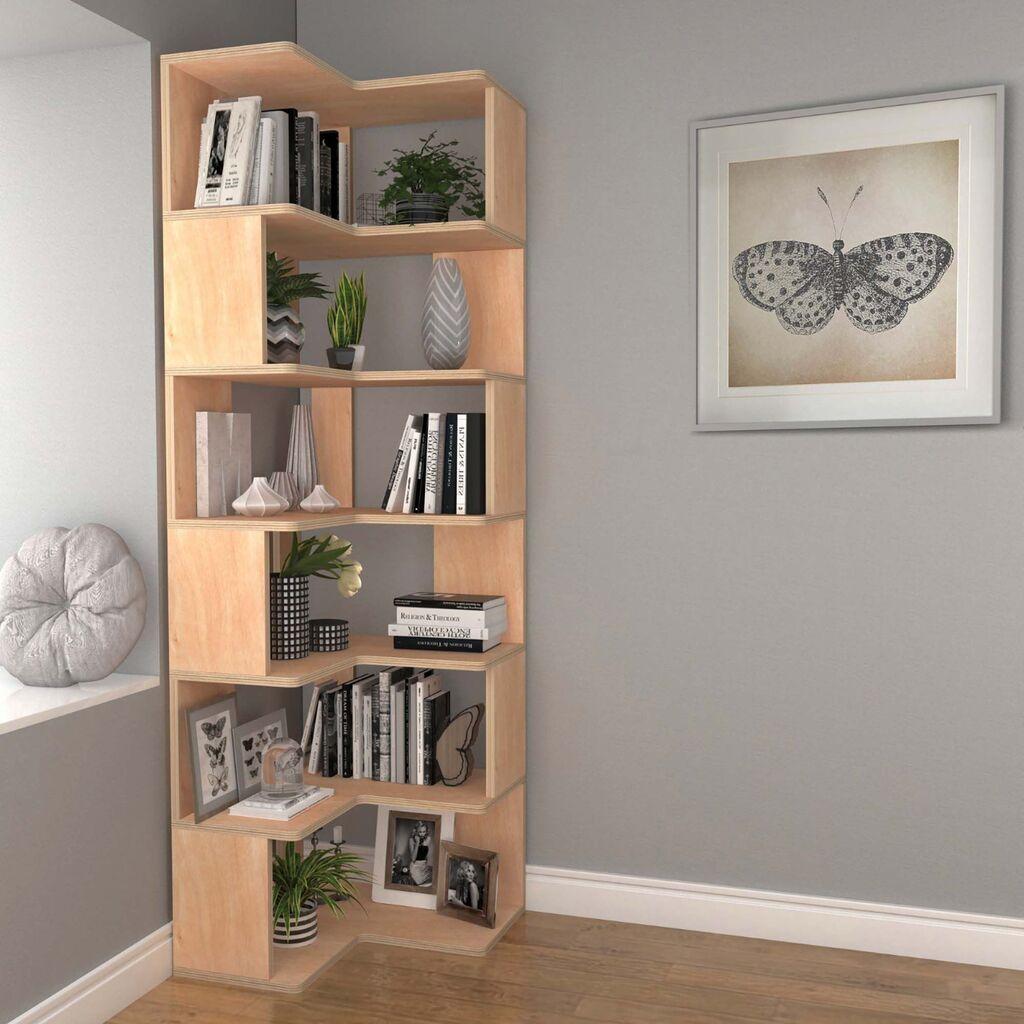 Полица за книги Hanah Home CPT4805-19255x192x27 см, кафеава