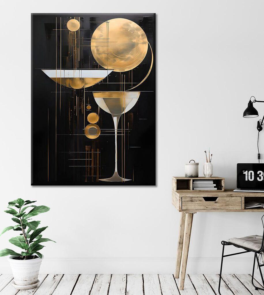Wallity Декоративна слика на платно, 50x70 см, златни бои