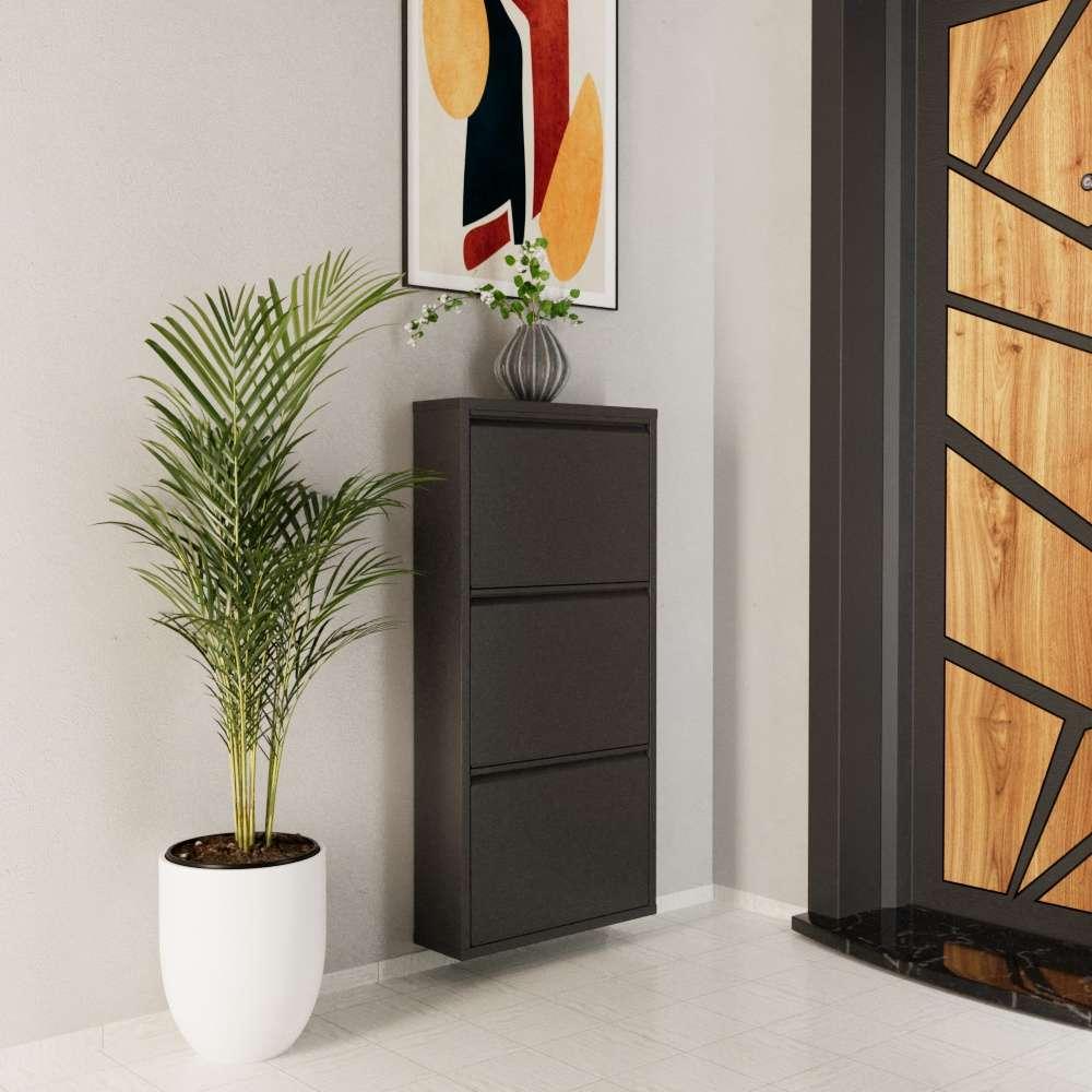 Полица за чевли Hanah Home, 50x103x15 см, Антрацит