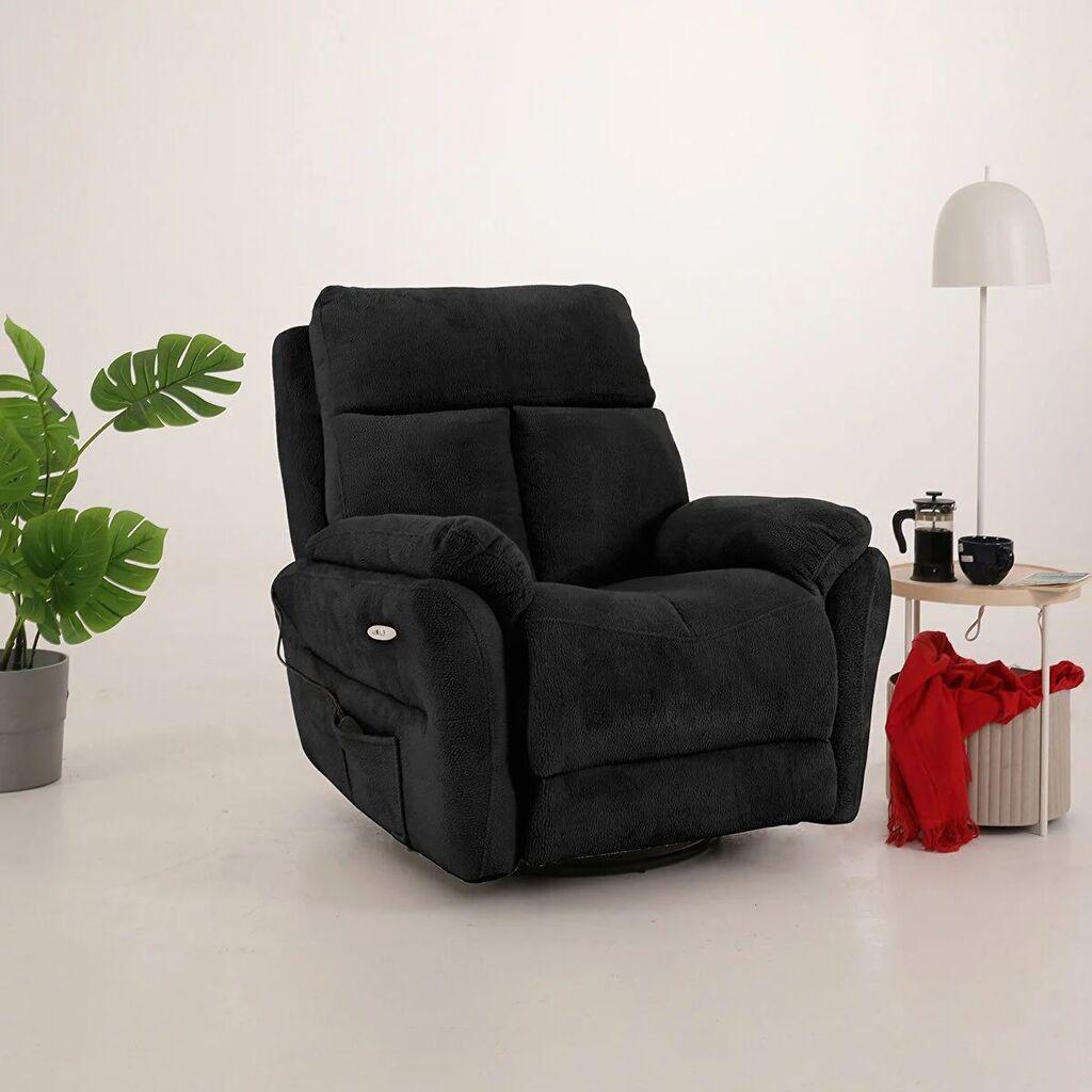 Електрична фотелја Atelier del Sofa Comfera Electric, 90 x 100 x 95 cm, црна