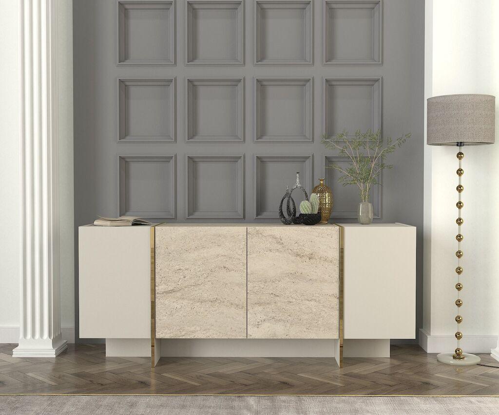 Конзолна маса Hanah Home Veyron, 180x75.5x46.6 см, беж