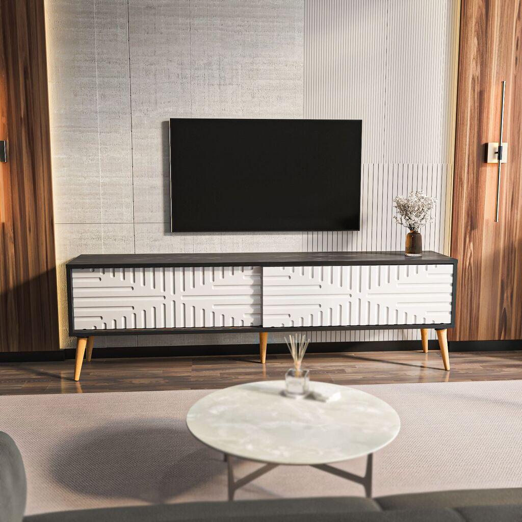 Комода за телевизор Hanah Home Riso, 180x54x35 см, црна