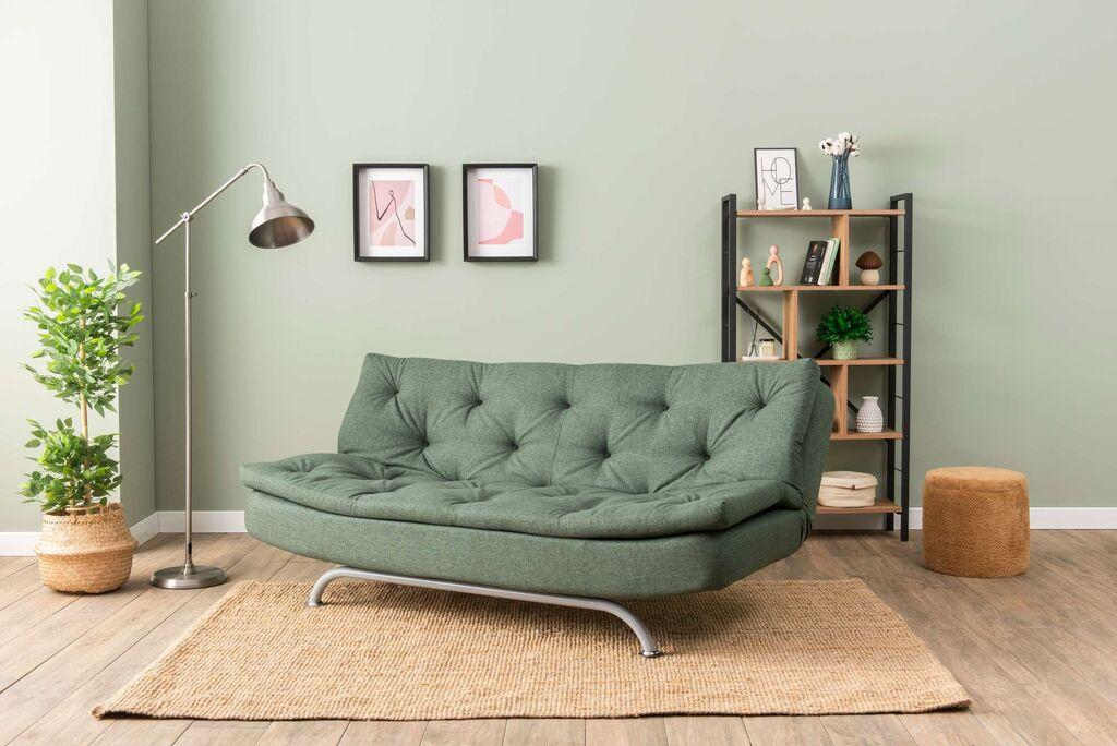Расклопна софа Atelier del Sofa Rivo, 185x63x82 см, зелена
